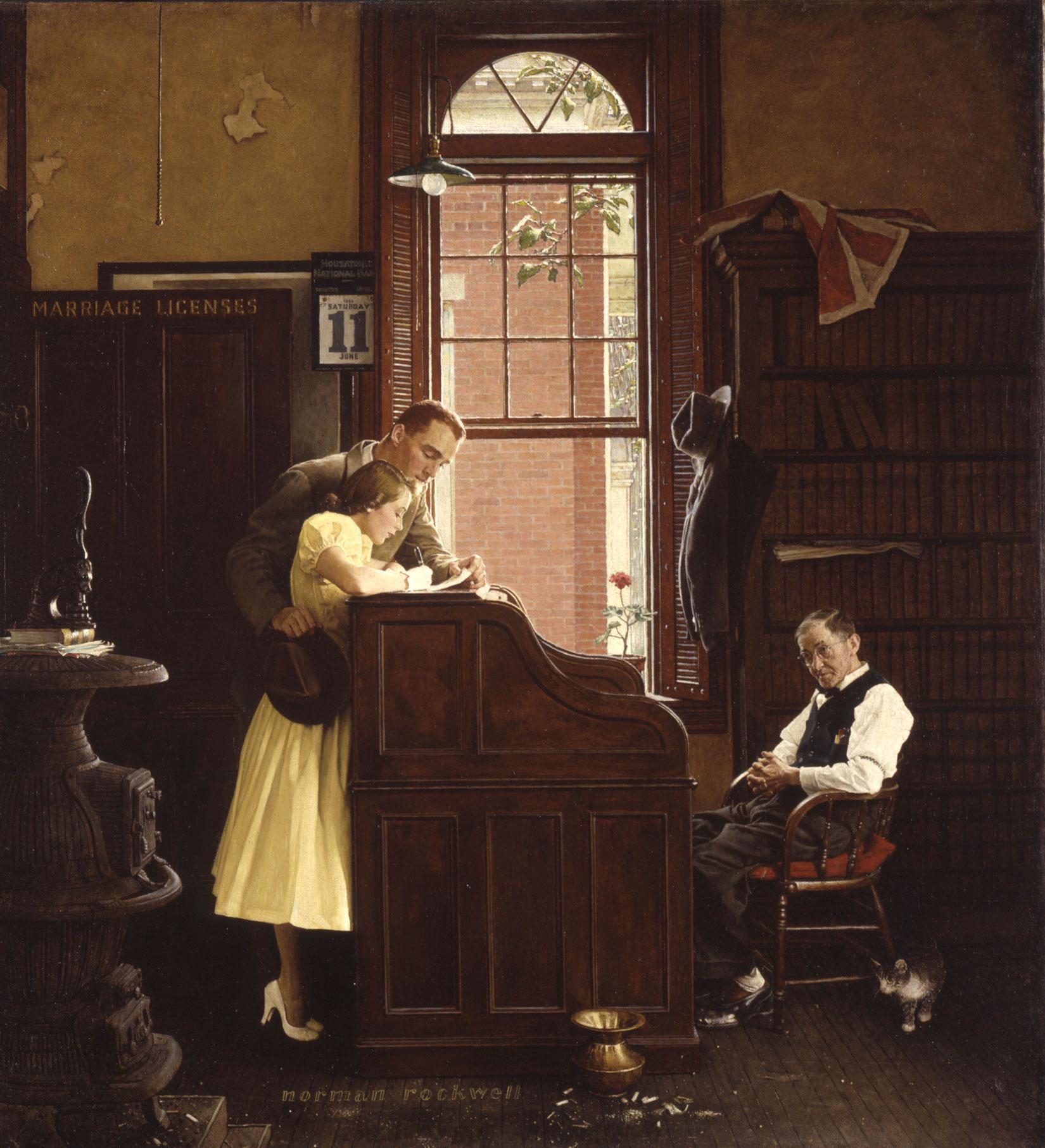 Norman Rockwell - Marriage License (1955).jpeg