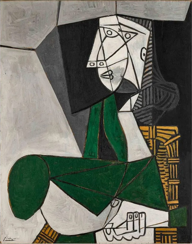 A Pablo Picasso painting from 1952 that depicts one of his muses, artist Françoise Gilot.jpg