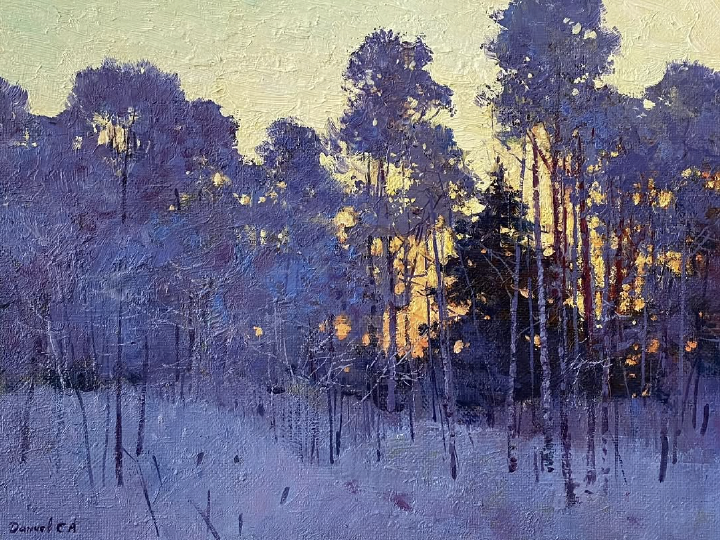 Sergei Danchev, Winter Forest, oil on canvas, 2020.png