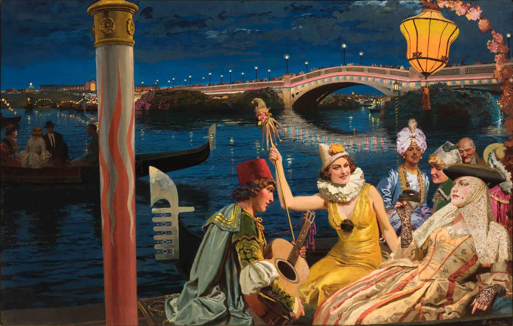Fortunino Matania, (1881-1963), Venetian Nights, Southport.jpeg