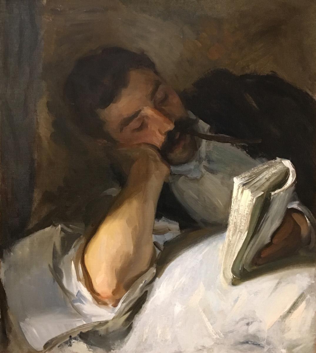 John Singer Sargent - Man Reading (Nicola d’Inverno) (1904-1908).jpeg