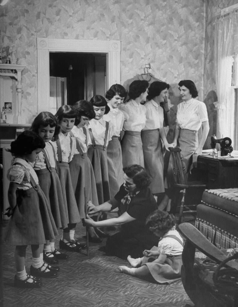 A mother and her 10 daughters, Boston, 1952.jpeg