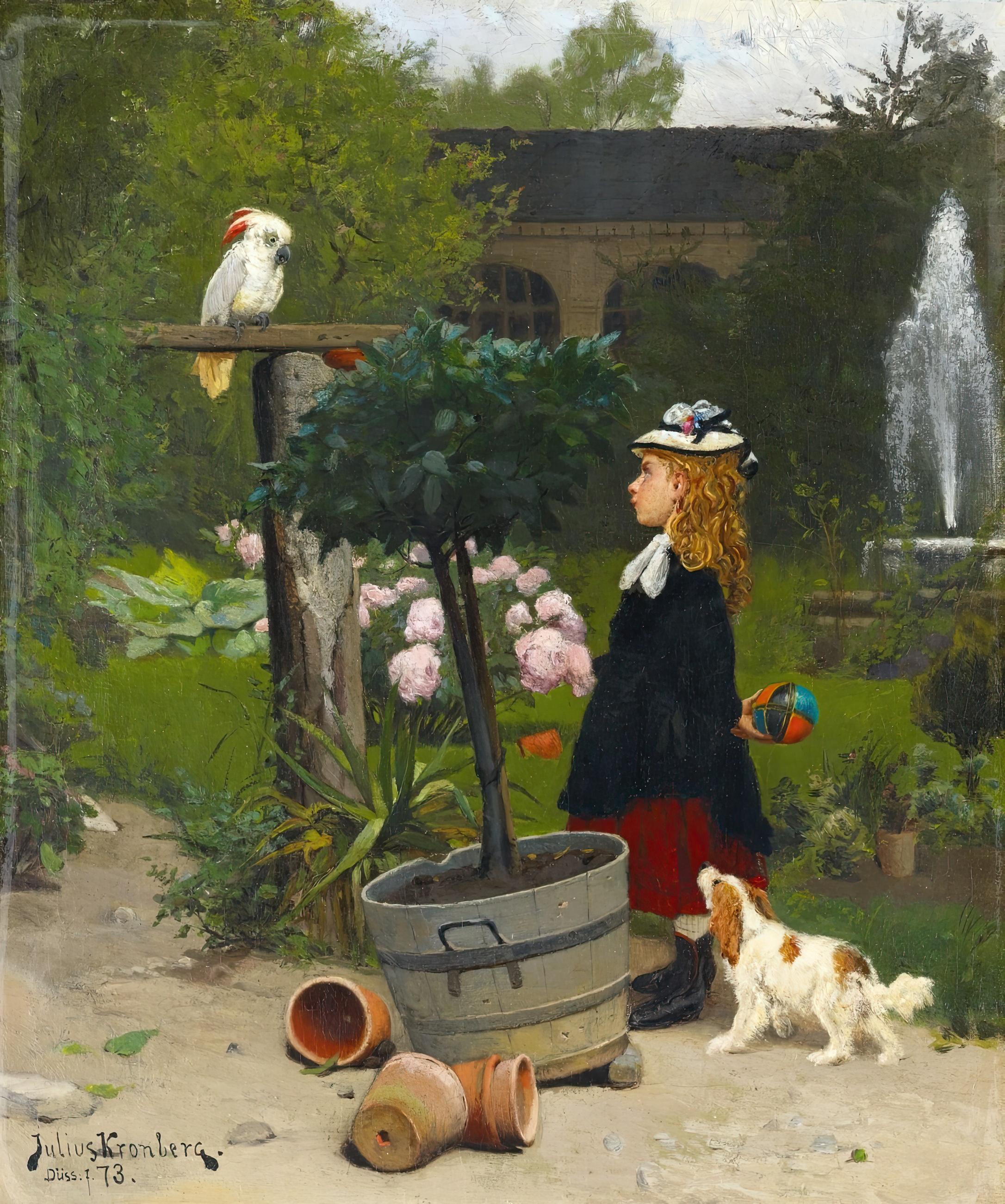 Julius Kronberg - The New Playmate (1873).jpeg
