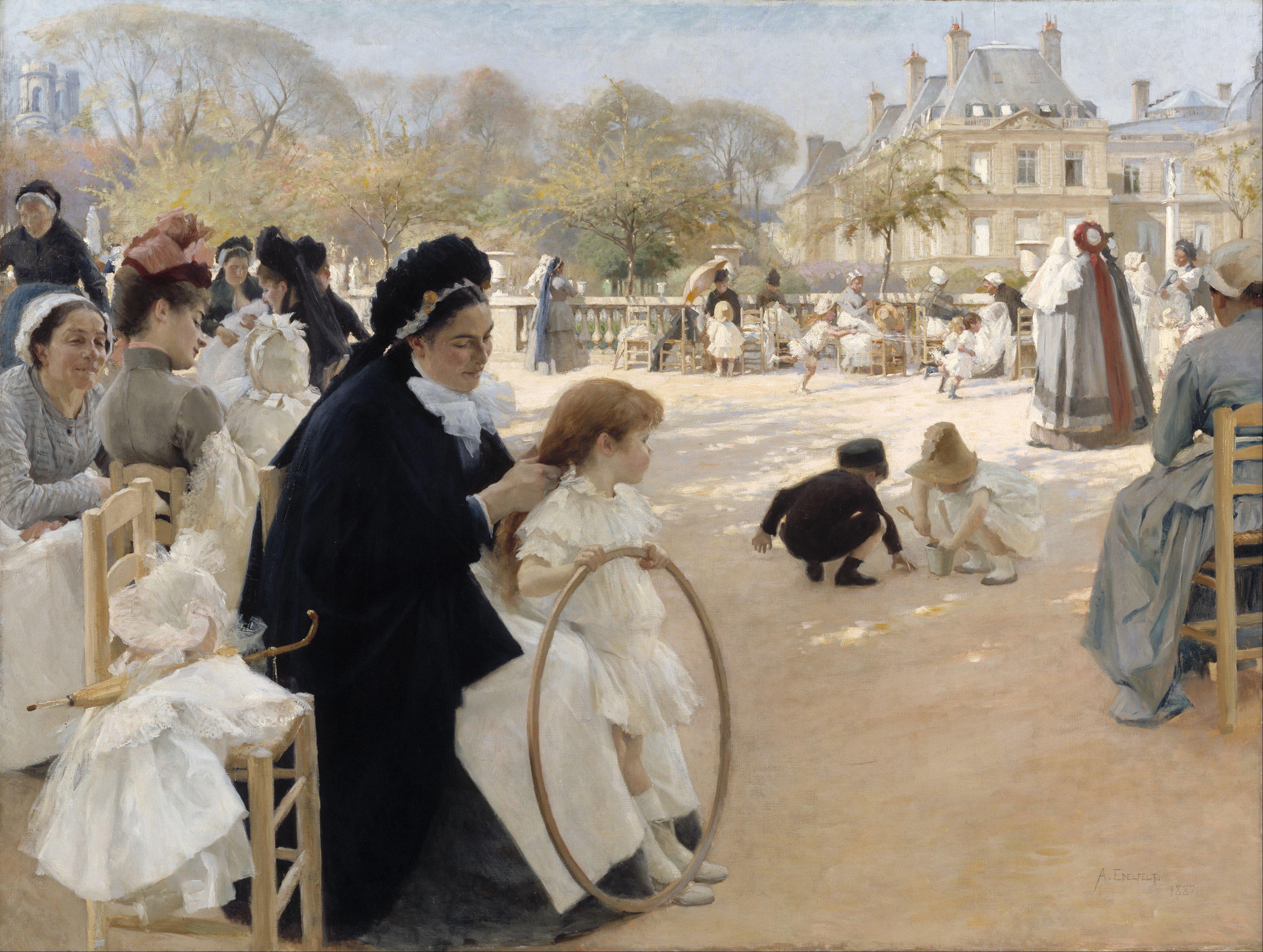 Albert Edelfelt - The Luxembourg Gardens, Paris (1887).jpeg