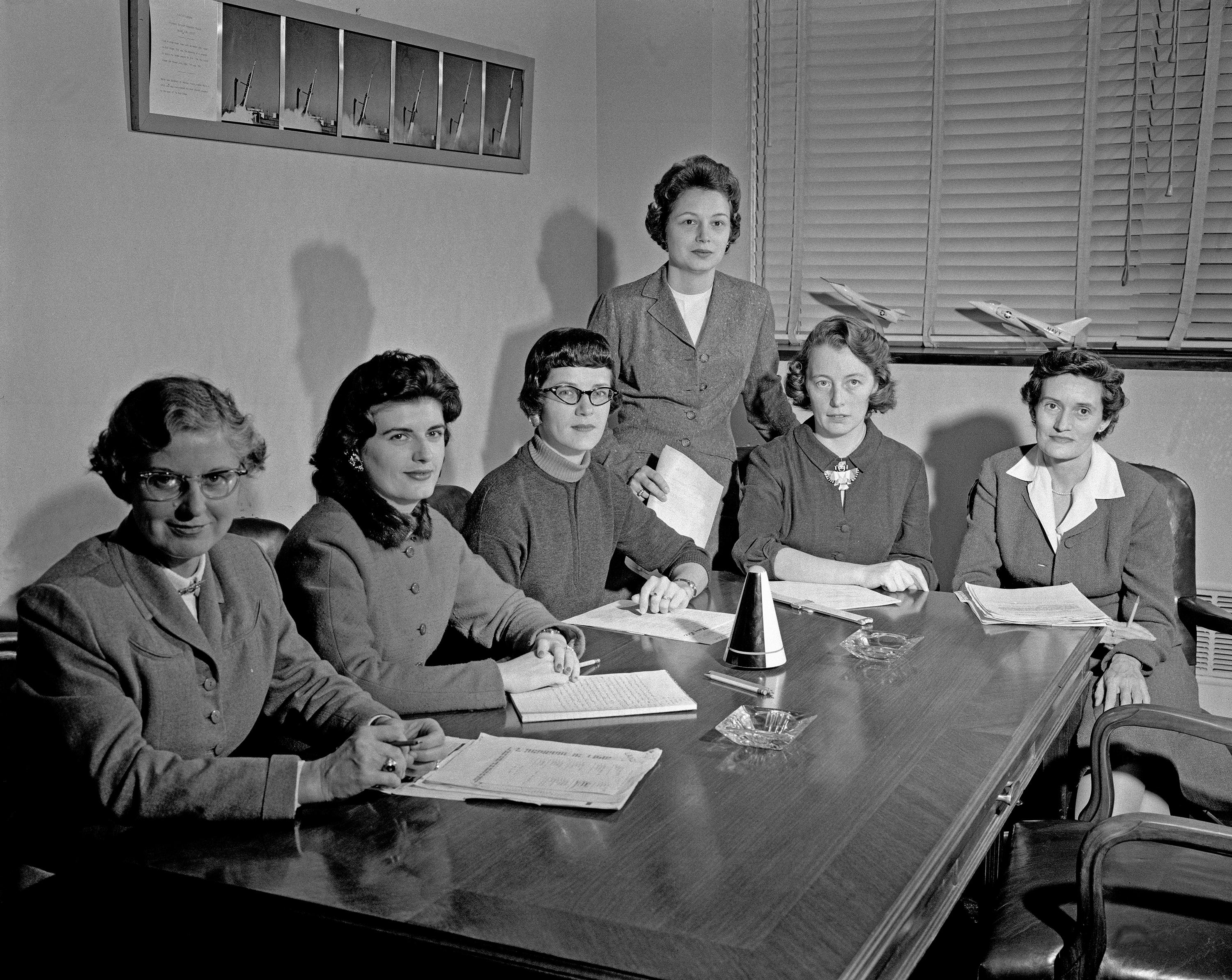 Brainpower. Six of NASA's early female scientists pose for a photo, 1959.jpeg