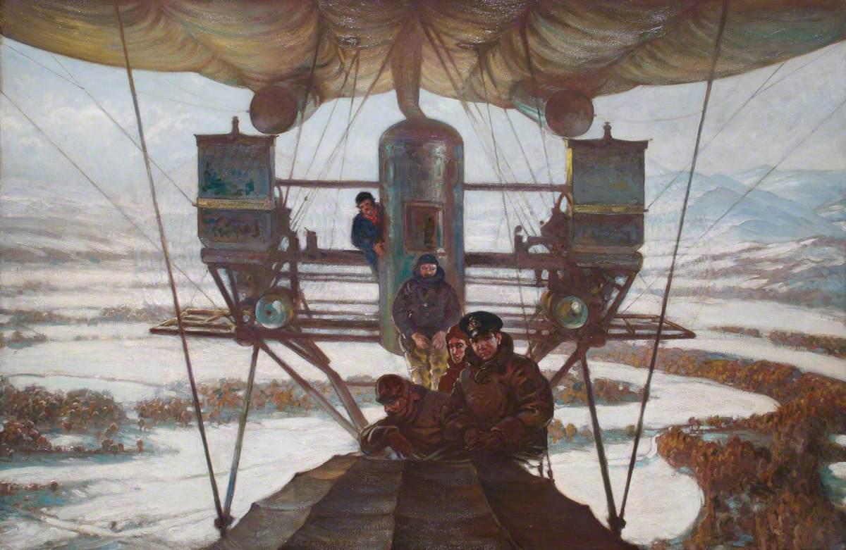 The First Snow, from the NS8 Airship over the Lammermuirs by Alfred Egerton Cooper, 1918.jpeg