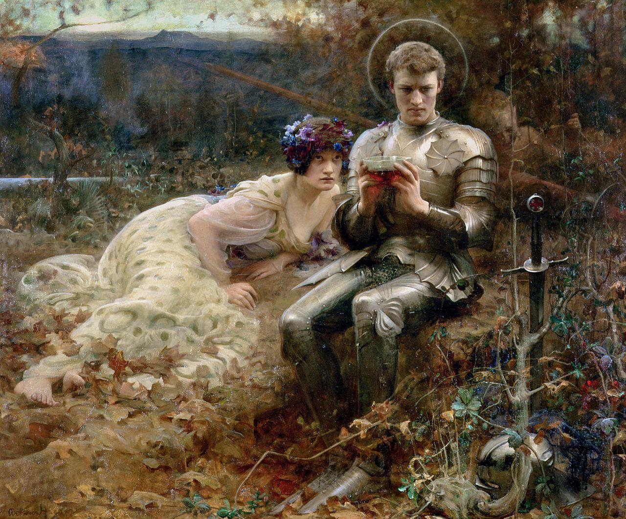 Arthur Hacker, The Temptation of Sir Percival, 1894.jpeg