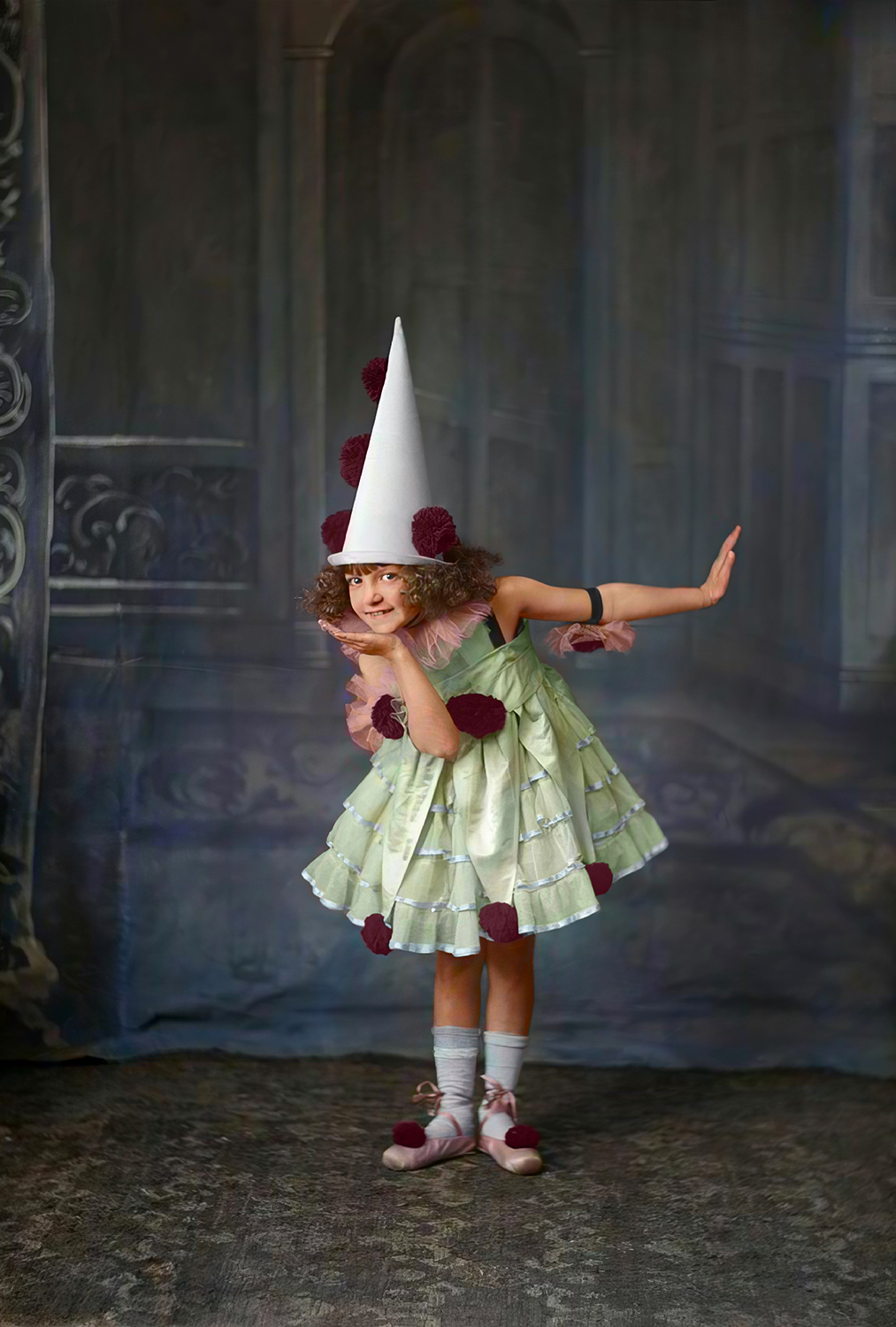 Child posing in Pierrot costume. 1915.jpeg