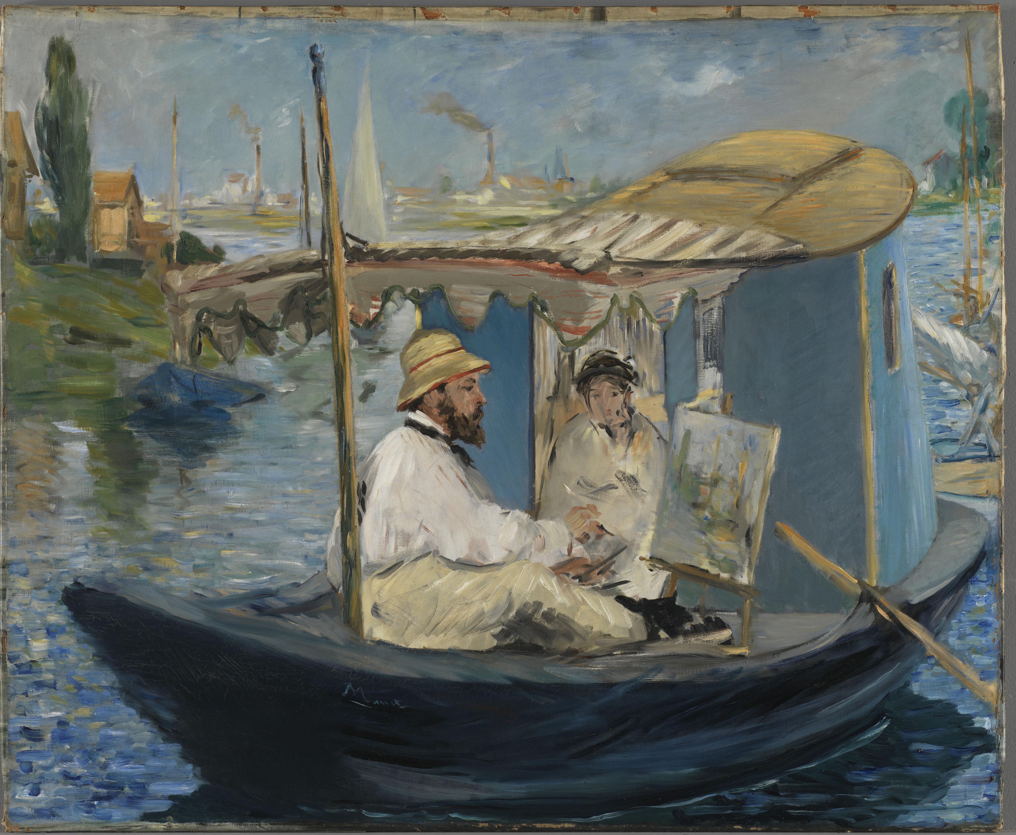 Édouard Manet - Monet Painting on His Studio Boat (1874).jpeg