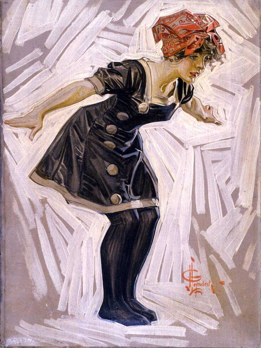 J. C. Leyendecker - Lady Diving (1910).jpeg