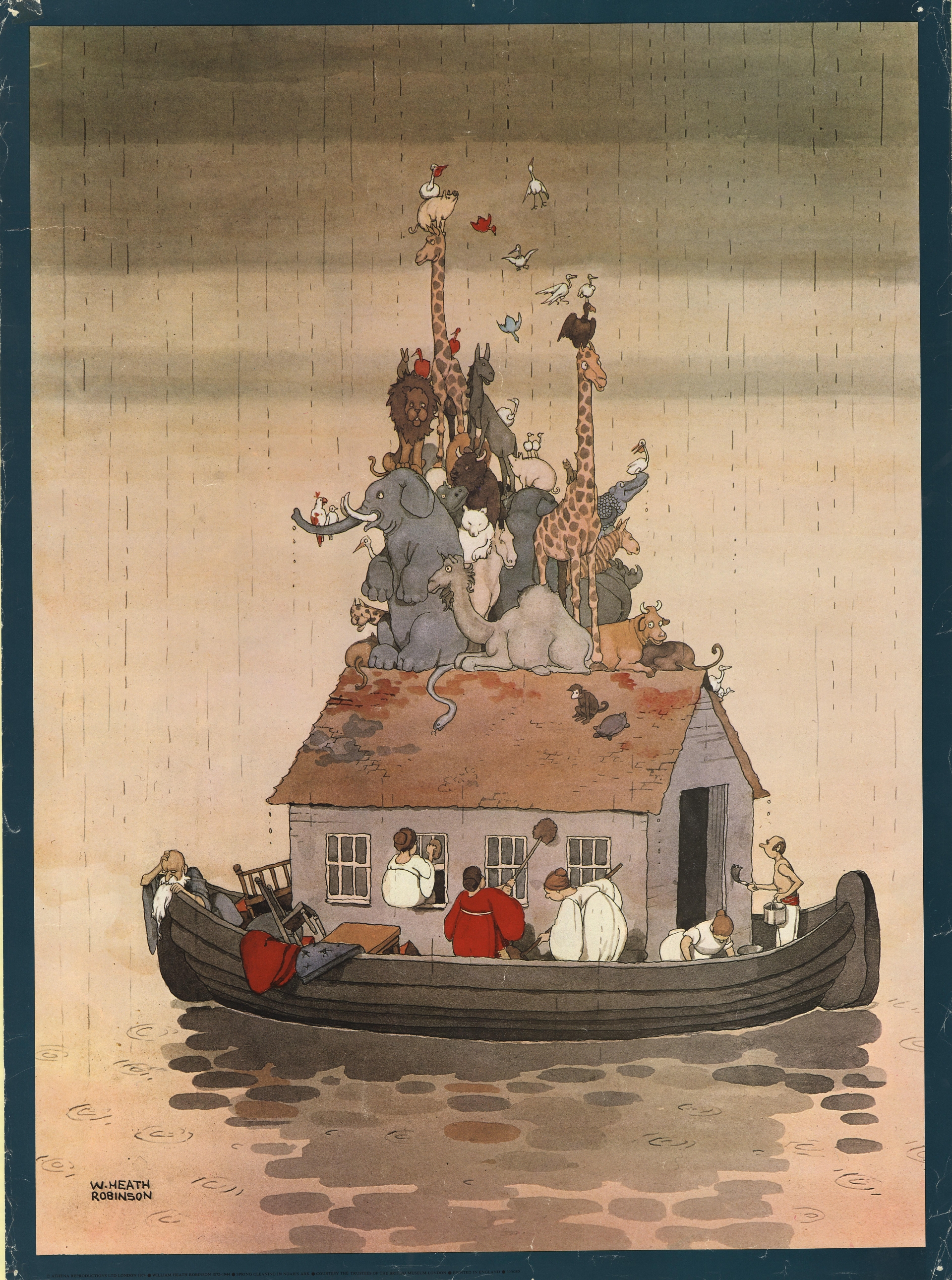 W. Heath Robinson - Spring cleaning in Noah's Ark (1925).jpeg