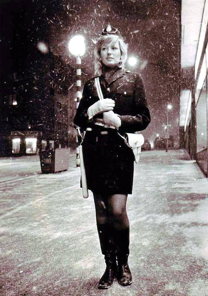 Swedish Policewoman patrolling in middle of winter, 1970's.jpeg