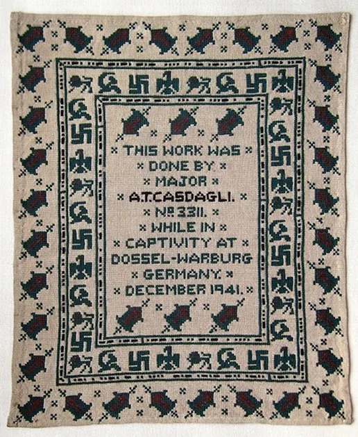 A Prisoner of War Stitched A Secret Message To The Nazis - God Save the King, Fuck Hitler.jpeg