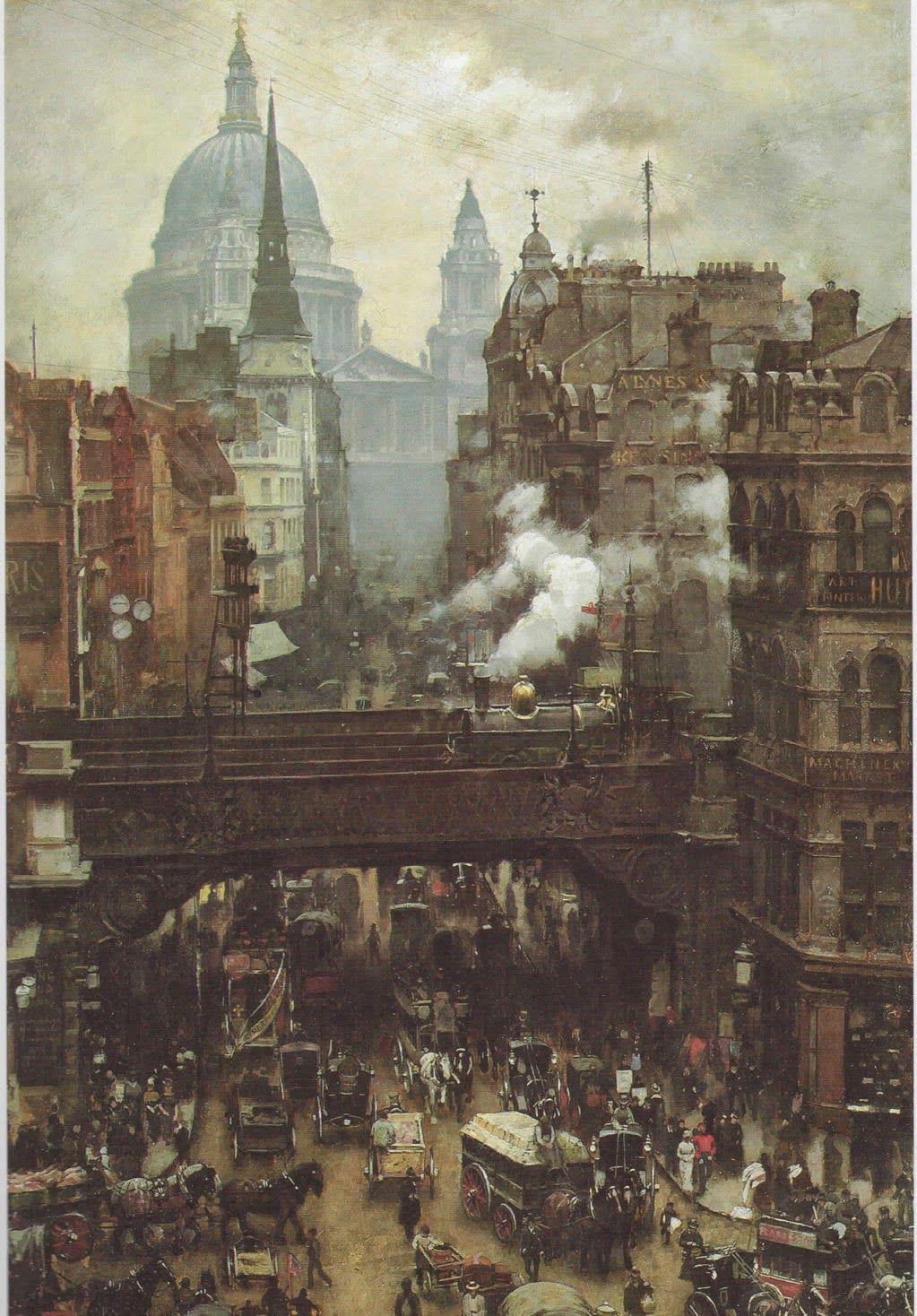 William Logsdail - St. Paul's and Ludgate Hill (1887).jpeg