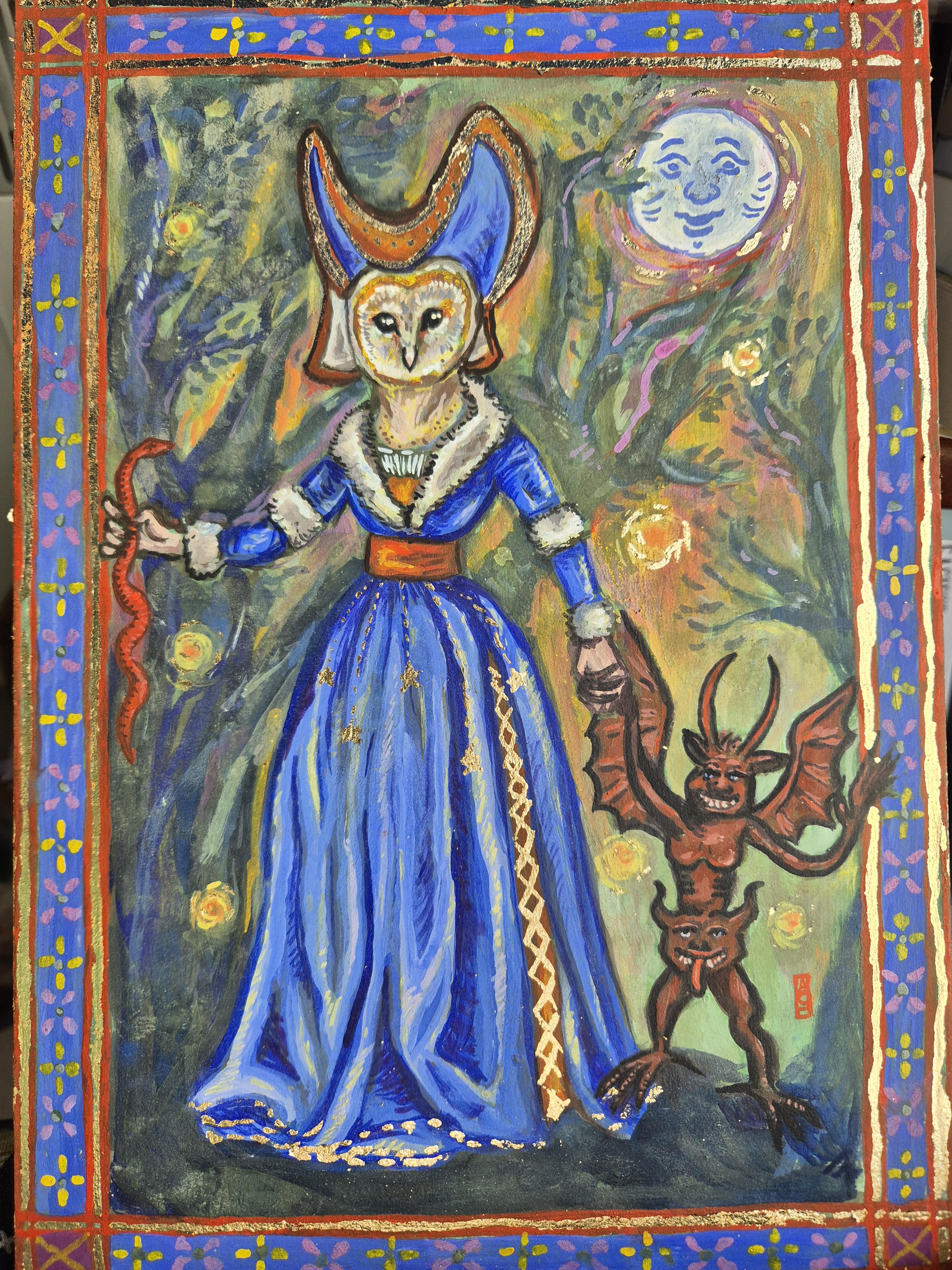 My medieval inspired art, made with all traditional materials - homemade chalk gesso, egg tempera, and gold leaf.jpeg