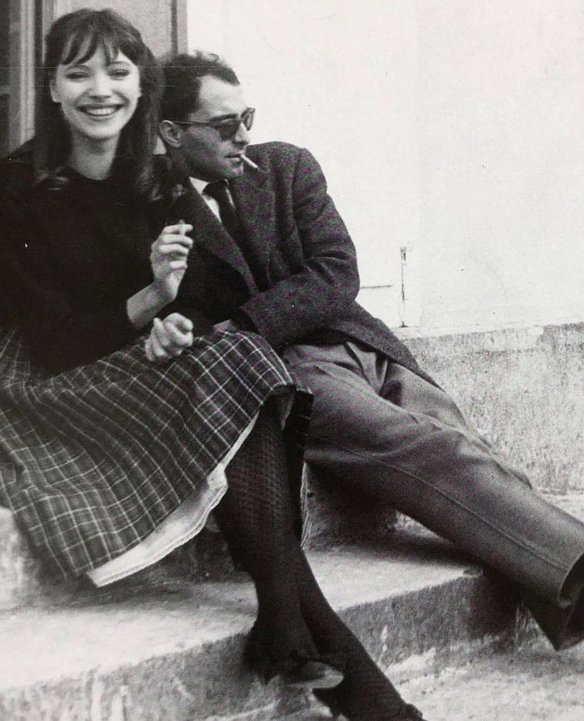 Anna Karina and Jean-Luc Godard, 1960s.jpeg