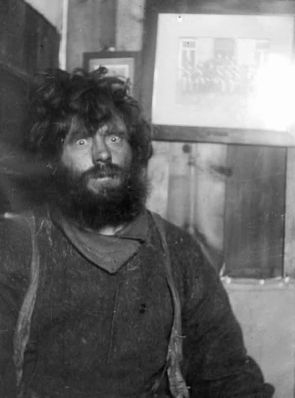 Ejnar Mikkelsen, a Danish explorer, 1912, after surviving two and a half years stranded in Greenland with fellow explorer Iver Iversen. They endured extreme isolation, hunger, and hallucinations.jpeg