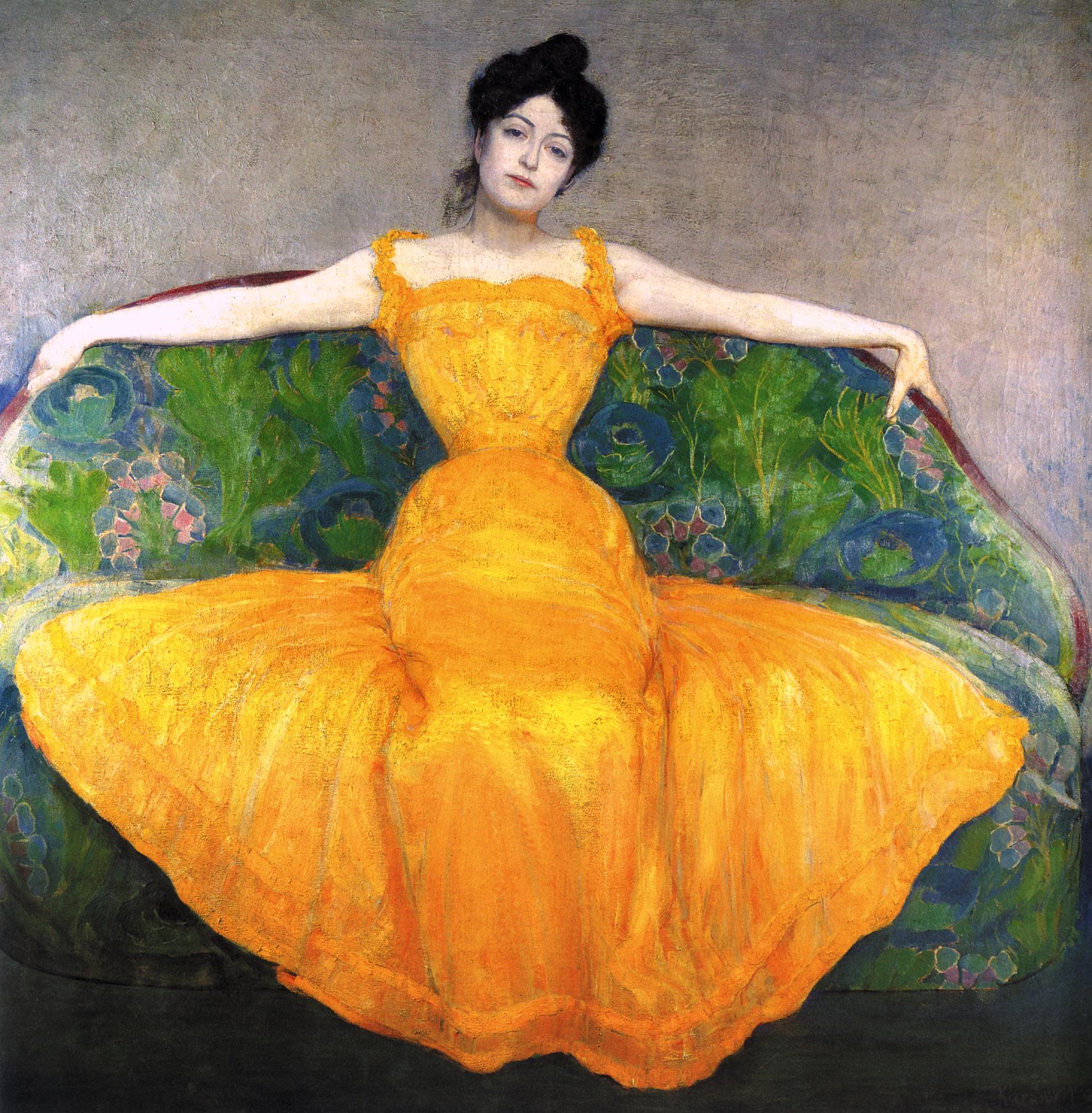 Max Kurzweil - Woman in a yellow dress (1899).jpeg