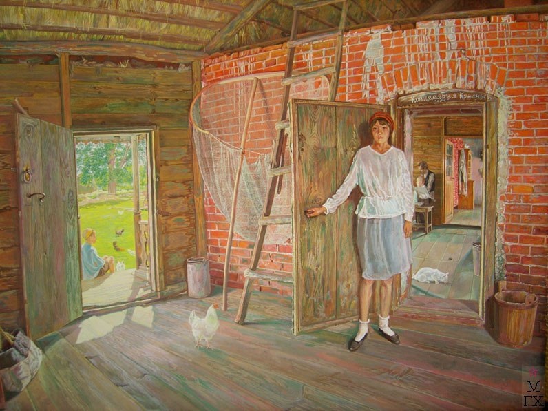 Климентов, Михаил Иванович (1889-1969). Канцелярия колхоза Красный Маяк. Конец 1930-х.jpg