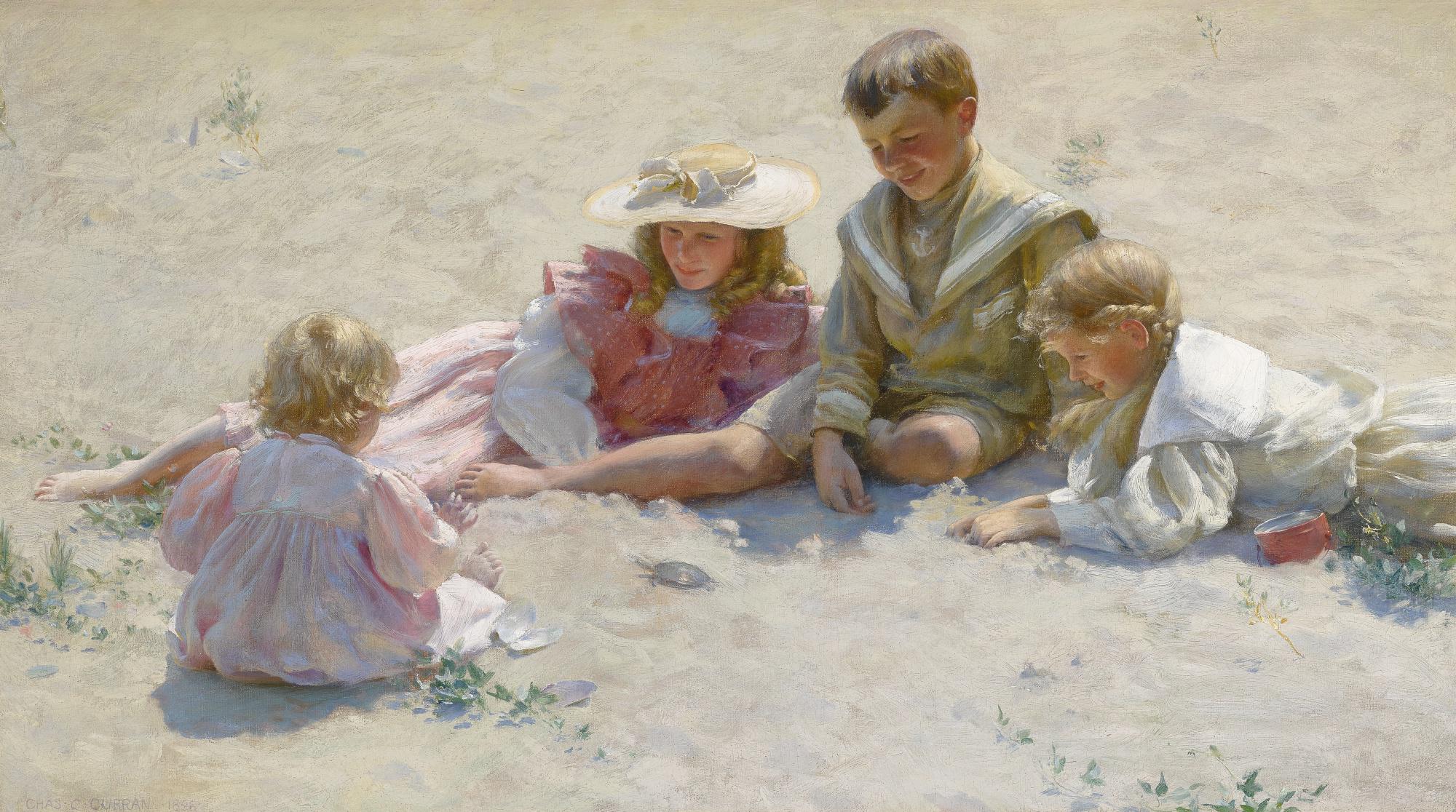 Charles Courtney Curran - Children by the Seashore (1896).jpeg