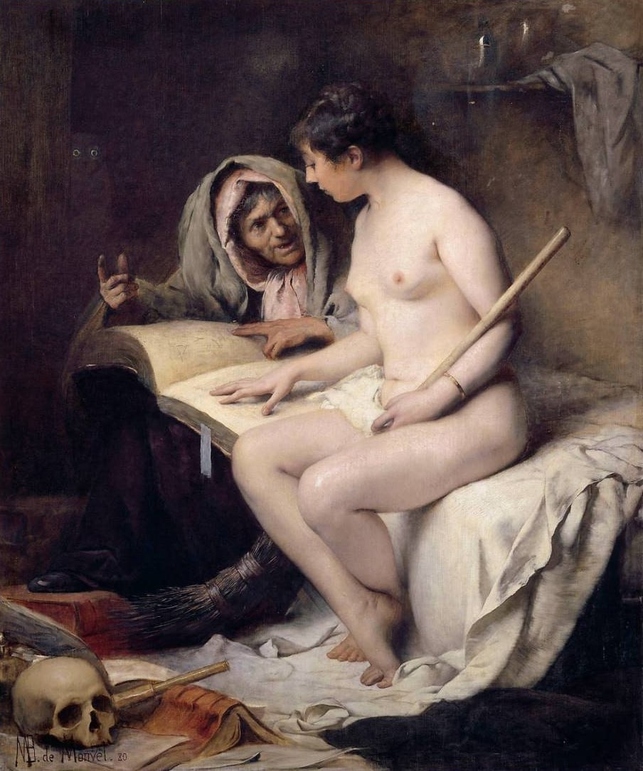 Луи-Морис Буте де Монвель — Уроки перед шабашем, 1880.jpg