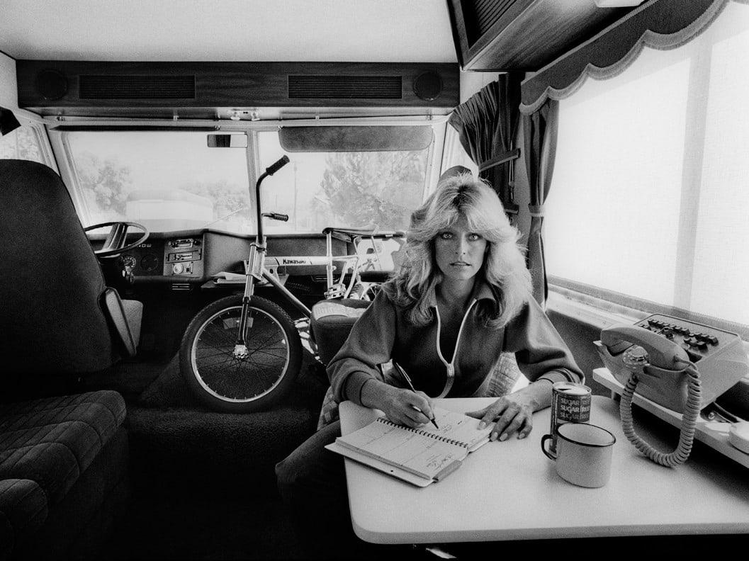 Farrah Fawcett in her Charley's Angels trailer, photo by Julian Wasser, People Magazine 1976.jpeg