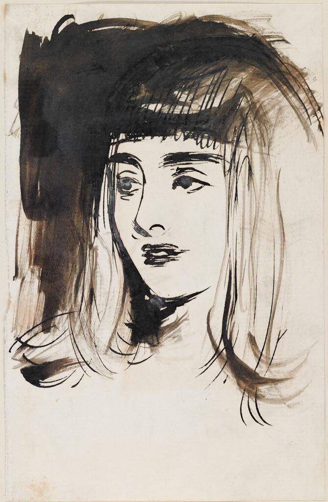John Singer Sargent - Study for Girl in White (Portrait of Elsie Palmer) (c. 1890).jpeg