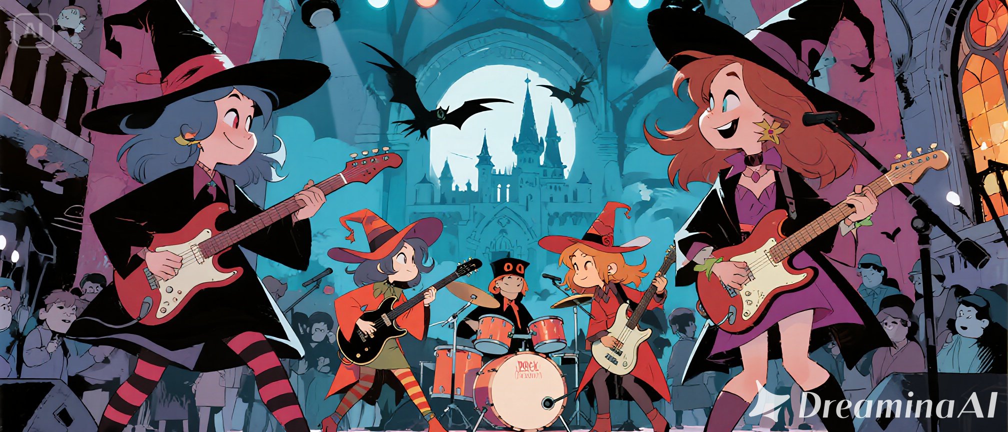 dreamina-2025-08-30-5969-Draw a group of charming witches playing....jpeg