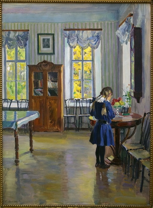 С. Виноградов. В доме. 1912. Картон, масло.jpg