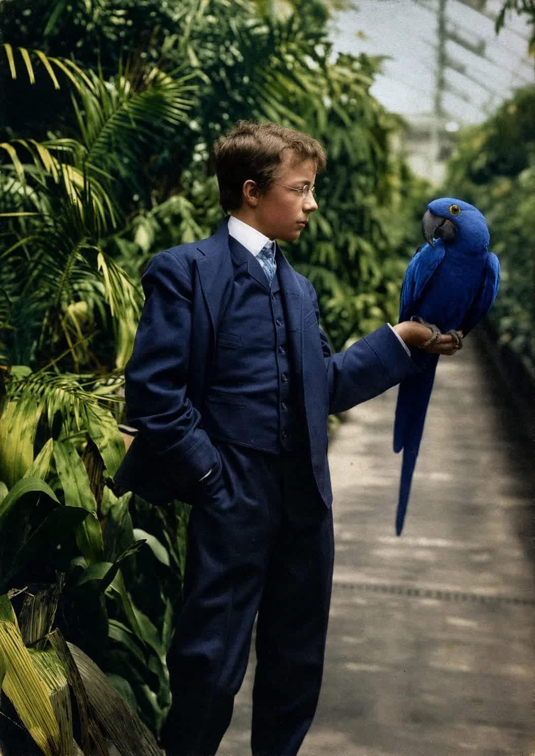 Theodore Roosevelt Jr. in the White House greenhouse in 1902.jpeg
