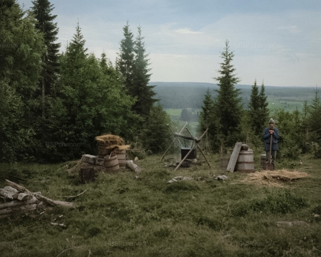 Варка сусла для пива. Вологодская губерния, Сольвычегодский уезд, приход Верхне-Уфтюжский, дер. Безина Гора, 1911.jpg