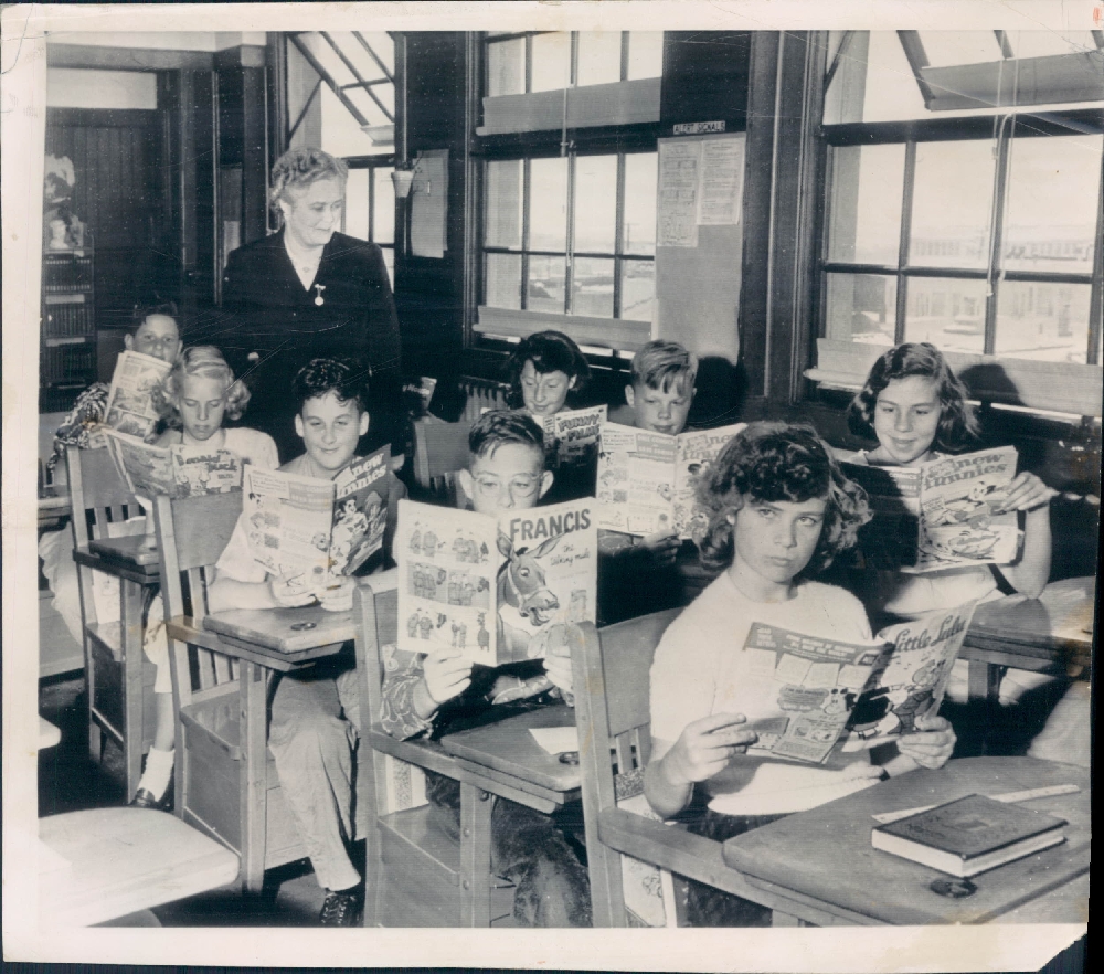 Comics is good learnin school 1951.JPG